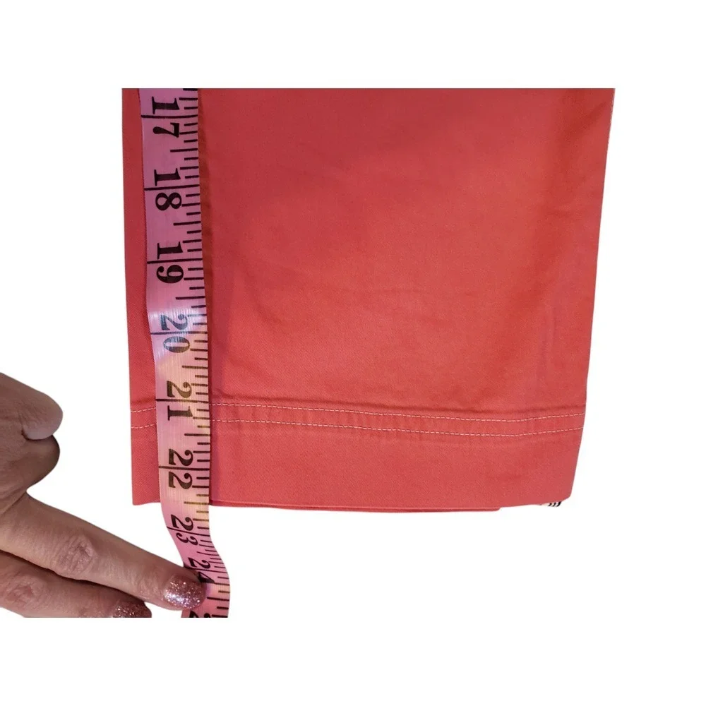 Nike Womens Trouser Pants‎ S Red Drawstring Waist Flat Front Mid Rise Pockets